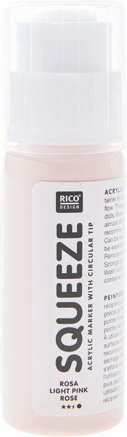 Rico Design Squeeze Acrylic Marker Acrylfarbe in Hellrosa 60ml - Bild 1