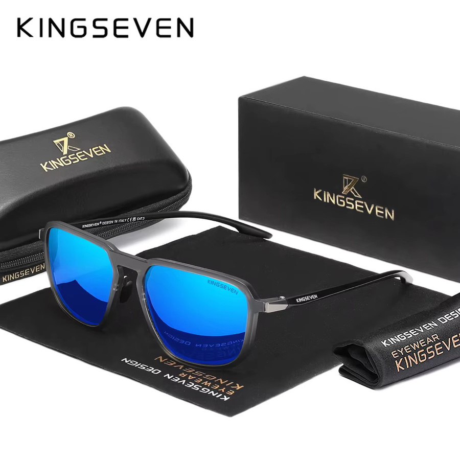 KINGSEVEN Sonnenbrille, Vollrand, Square, Metall, Unisex - Bild 1