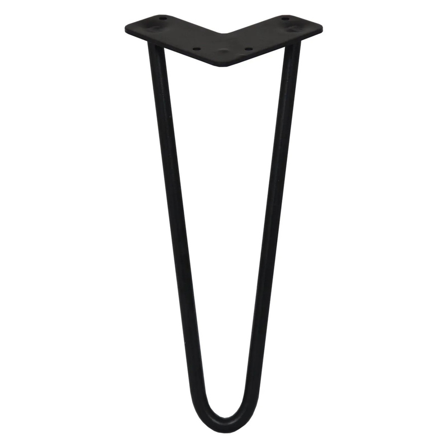 Monstershop Hairpin Tischbeine aus Stahl mit 2 Streben, 4 Stück, Schwarz, Höhe: 30,5 cm, Durchmesser: 12 mm - Bild 2