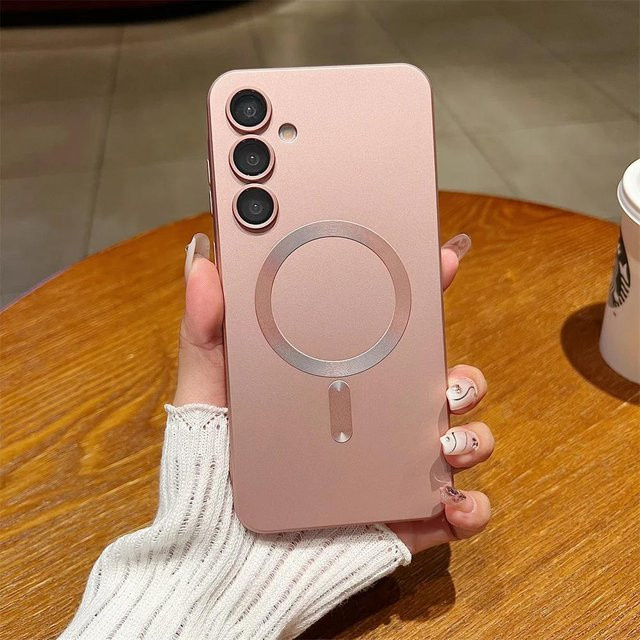 Magnetische weiche TPU Handyhülle mit MagSafe Kompatibilität für Samsung Galaxy A-Serie in Rosa - Bild 1