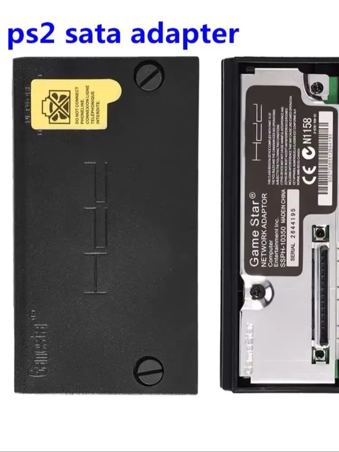 GameStar SATA-Adapter für PlayStation 2 PS2 Kompatibel mit 2,5 oder 3,5 Zoll HDD-Festplatten in Schwarz - Bild 5