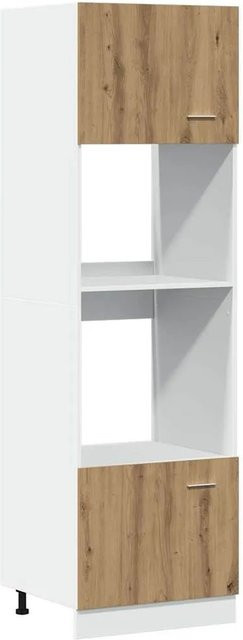 vidaXL Mikrowellenschrank Lyon in Artisan-Eiche, Farbe Braun, B/T/H: 60 x 57 x 207 cm - Bild 1