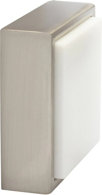 Wagner Wand-Türstopper EH5158 zum Schrauben oder Kleben in Edelstahl-Optik und Weiß, B/T/H: 4,0 x 4,0 x 1,5 cm - Bild 1