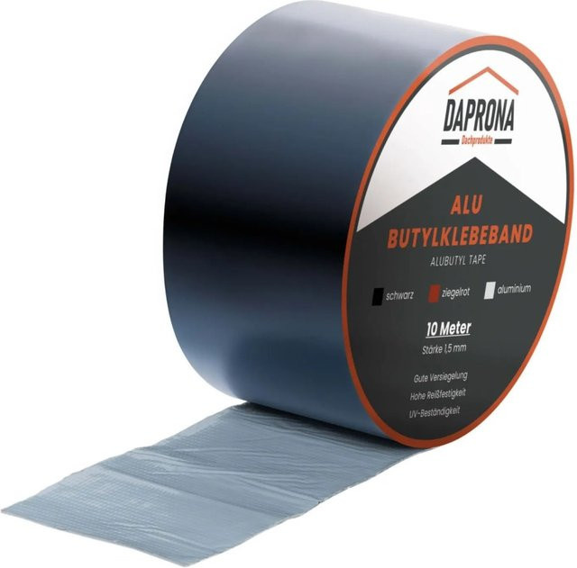 Daprona Butylband Schwarz als wasserdichtes Dichtband und Reparaturband, Breite: 75 mm, Länge: 10 m - Bild 1