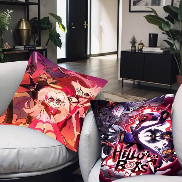 Beast Kingdom Hazbin Hotel Kissenbezug Angel Dust und Alastor, B/T/H: 45 x 45 x 0 cm, Mehrfarbig - Bild 1