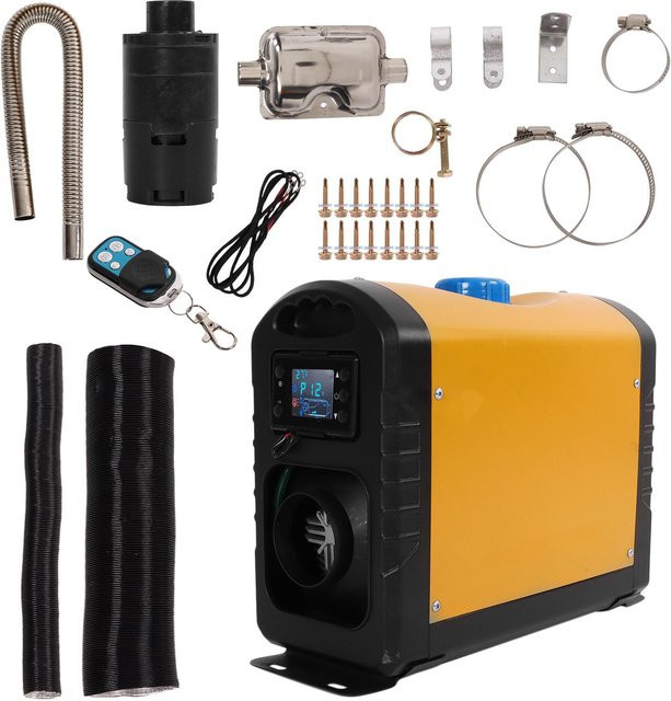 Koogeelife Diesel Luft-Standheizung 12V 5KW mit Fernbedienung, geräuscharm und schnellheizend, orange - Bild 1