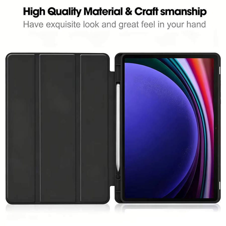 Tablet-Hülle für Samsung Galaxy Tab S10 Lite S10 FE S9 FE S8 S7 Plus FE S6 Lite S11 mit Stifthalter in Blau und Schwarz - Bild 3