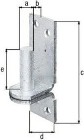 GAH Alberts DI-Haken Kloben auf Platte aus Stahl verzinkt in Silber B/T/H: 13 x 11 x 100 mm - Bild 1