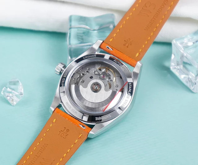 Cronos Armbanduhr Automatik, Edelstahl, 36 mm, Silber, Grau, Unisex - Bild 1