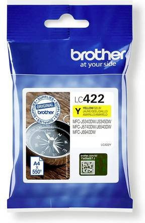 Original Brother Tintenpatrone LC-422Y für Inkjet-Drucker, Gelb - Bild 1