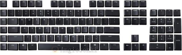 Logitech ABS Tastenkappen mit 109 Tasten für G915, G913, G815 und G813 mechanische Tastaturen in Schwarz - Bild 1