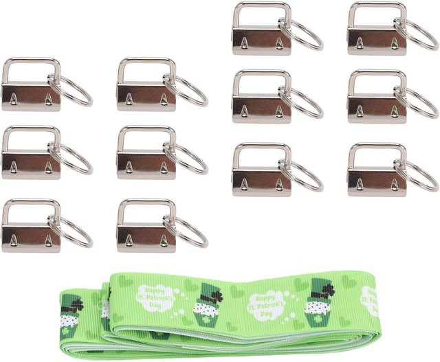TOMTOP JMS Schlüsselanhänger-Set mit 12 Clips und 1 Rolle Band in Silber - Bild 1