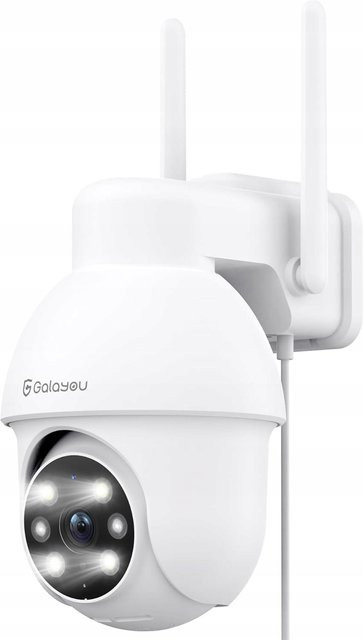 Galayou Y4 IP Wifi 2K Überwachungskamera, drehbar, Weiß - Bild 1
