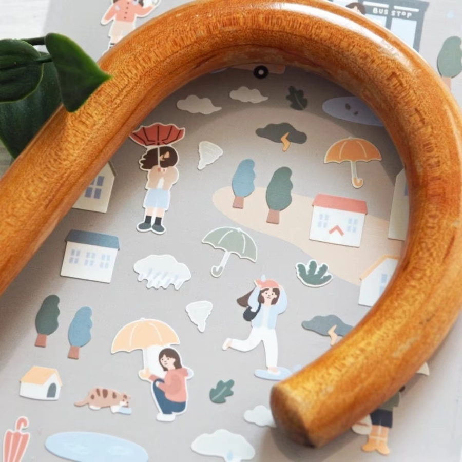 Suatelier Regentag-Papieraufkleber für Scrapbook und DIY-Dekoration, Mehrfarbig - Bild 2