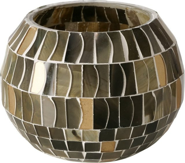 Teelichthalter DILLAY aus Glas in buntem Farbmix, B/T/H: 12,0 x 9,0 x 1,0 cm - Bild 1