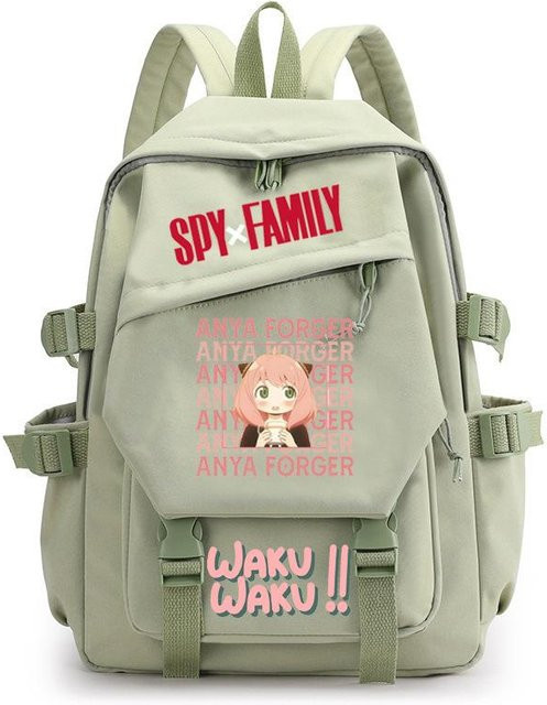 3-teiliges Schulrucksack-Set in Grün aus Oxford-Stoff mit Schultasche und Federmäppchen - Bild 1