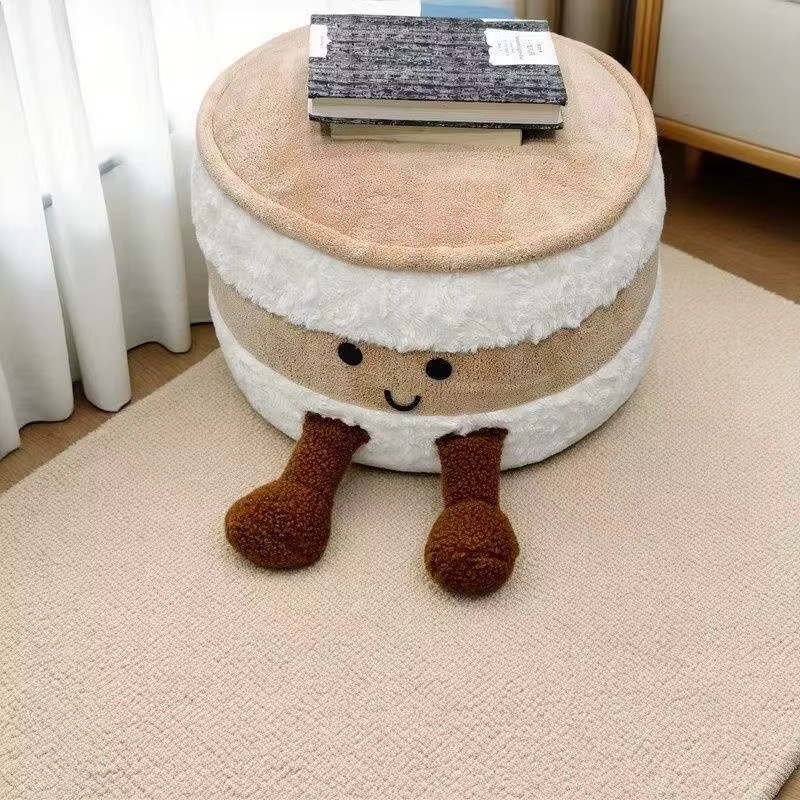 LIUSHADUOLA Brot-Fußhocker Tatami Futon in Weiß mit abnehmbarem Bezug - Bild 3