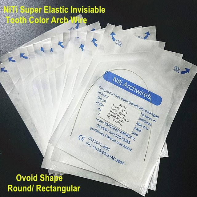 SHUODI NiTi-Superelastischer Bogendraht, Zahnfarbe, 5 Stk, 018 Lower - Bild 1