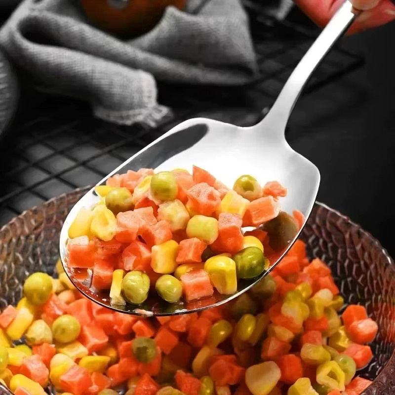 Edelstahl Löffel mit langem Griff für Suppe und Dessert in Silber - Bild 3