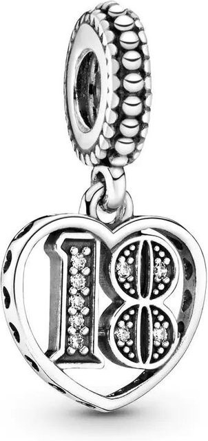 Lucky Star Jewelry Dangle Charms, Kupfer, Silber, Zirkonia, Damen - Bild 1