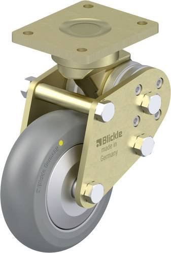 Blickle Schwerlast-Bockrolle BPFE-ALTH 125K-AS-FA-CO in Silber, Rad-Durchmesser: 125 mm, Tragfähigkeit: 350 kg - Bild 1