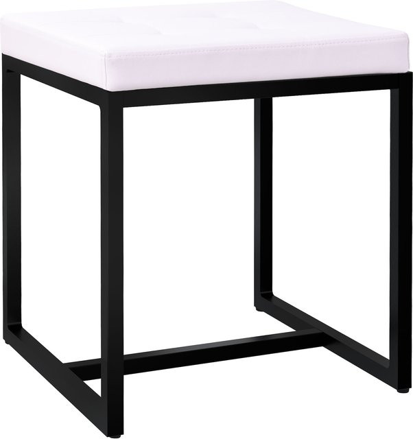 CLP Sitzhocker Barci Moderner Polsterhocker mit schwarzem Eisengestell - Bild 1