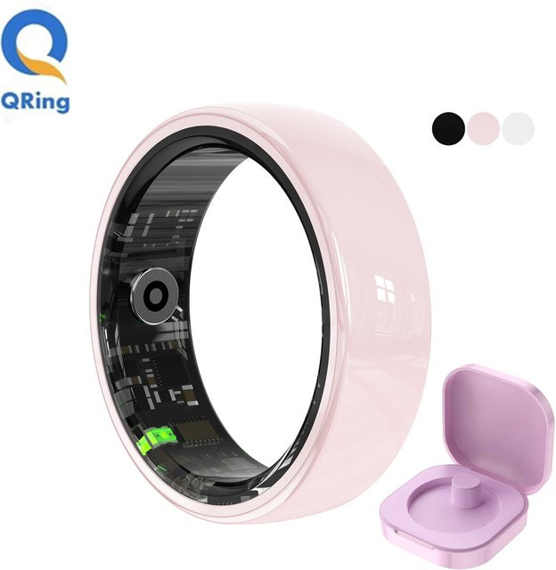 MISIRUN Smart Ring in Weiß für Damen und Herren mit Gesundheits- und Schlafüberwachung, Multi-Sport-Modus und 5ATM Wasserdichtigkeit inklusive Ladeetui - Bild 1