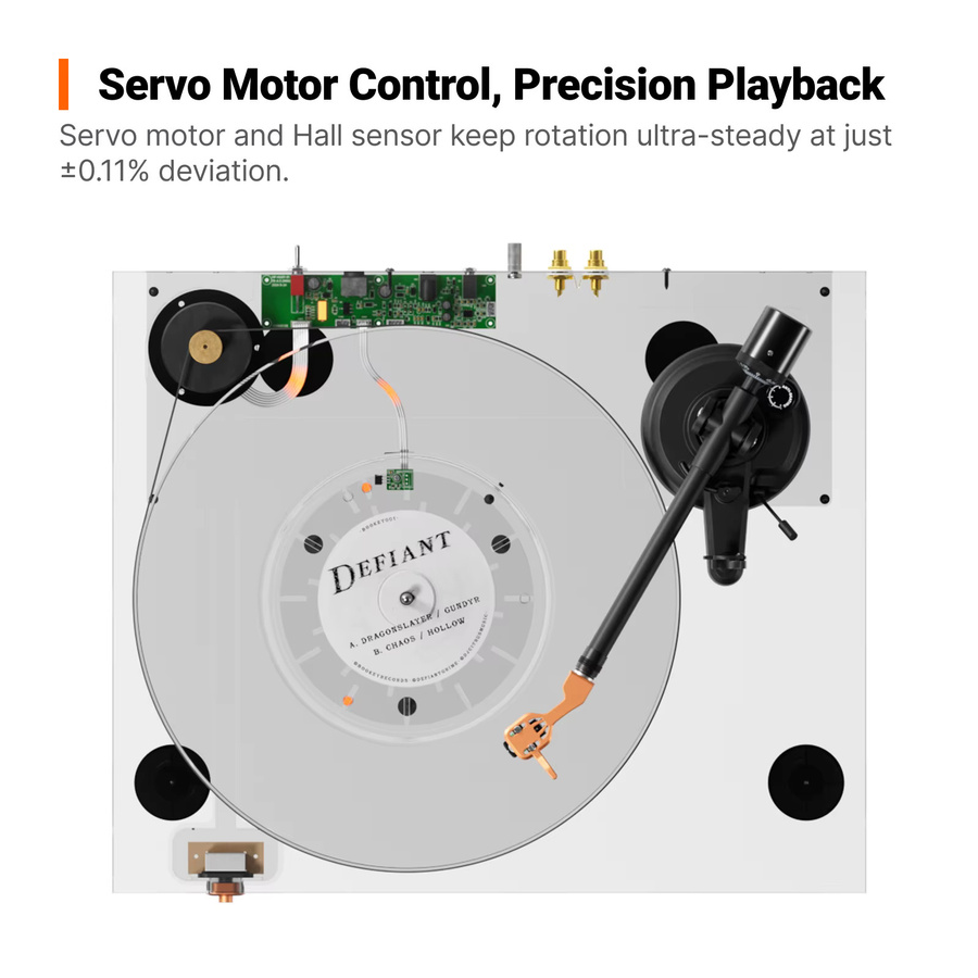 Fosi Audio LUNA 3 Hifi-Plattenspieler mit Auto-Stopp und RCA-Ausgang - Bild 4