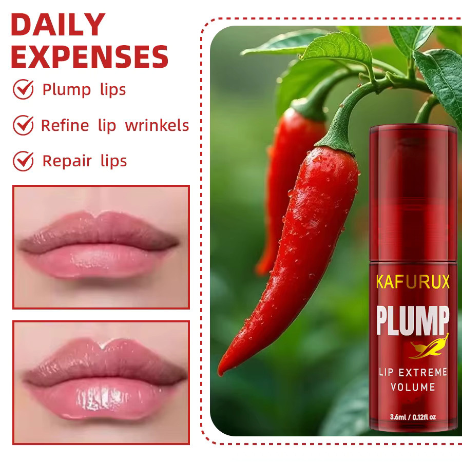 KAFURUX Lip Plump Lippenöl, Crystal Clear, Glänzend, Unisex - Bild 4