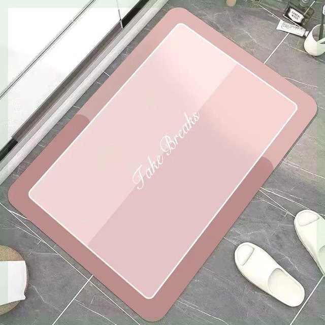 Rutschfeste Badezimmer Matte von Yiran Furniture in Pink, Modernes Design, B/T: 40 x 60 cm - Bild 1