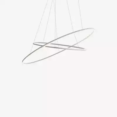Nemo Lighting Ellisse Double Pendelleuchte LED in Weiß aus Metall