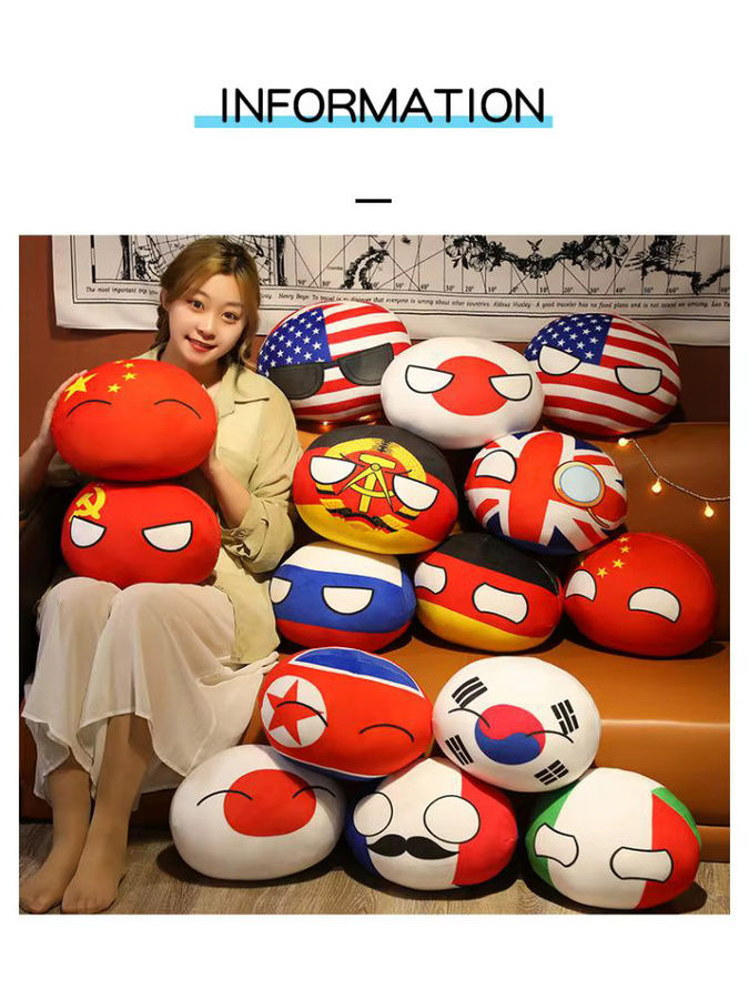 Polandball Land Ball Spielzeug Plüsch Anhänger Puppe, Bunt / Mehrfarbig - Bild 6