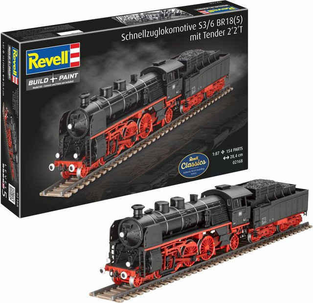 Revell S3/6 BR18 Lokomotive, Bausatz, 1:87, ab 13 Jahren - Bild 3
