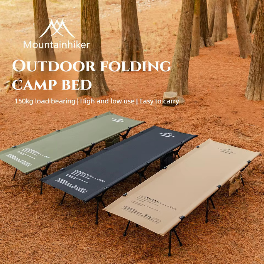 MOUNTAINHIKER Campingliege 900D Grid Oxford in Schwarz, tragbares Klappbett für Outdoor und Reisen, B/T: 190 x 65 cm - Bild 4