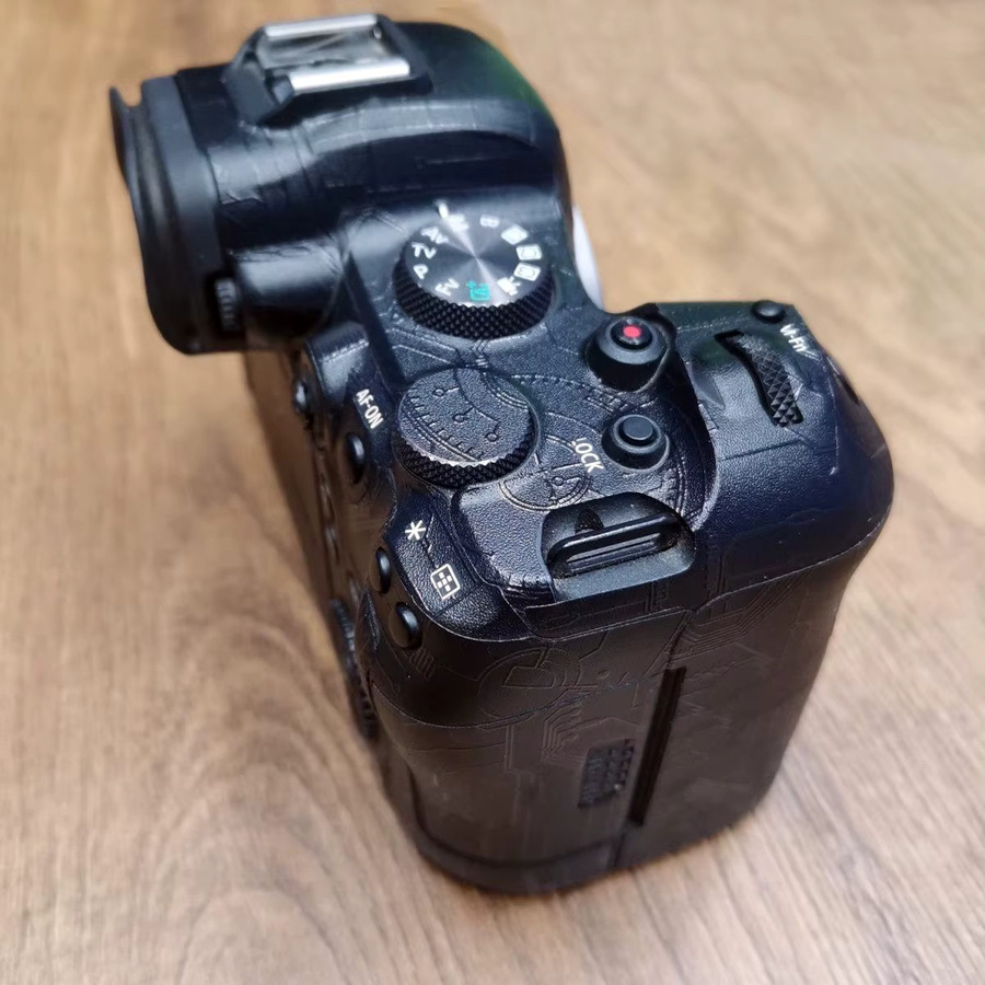 Schutzhülle als Vinyl-Aufkleber für Canon EOS R Serie (R RP R5 R6 R6II R7 R8 R10 R50 R5C) in Schwarz - Bild 2
