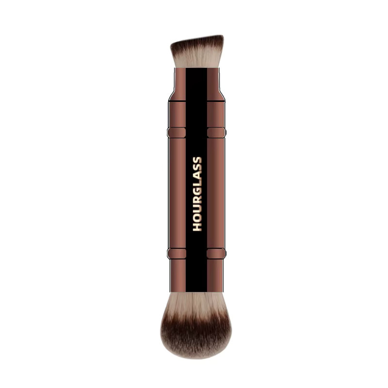 Multifunktionale Sanduhr-Make-up-Pinsel, doppelseitiger Foundation- und Puderpinsel - Bild 3