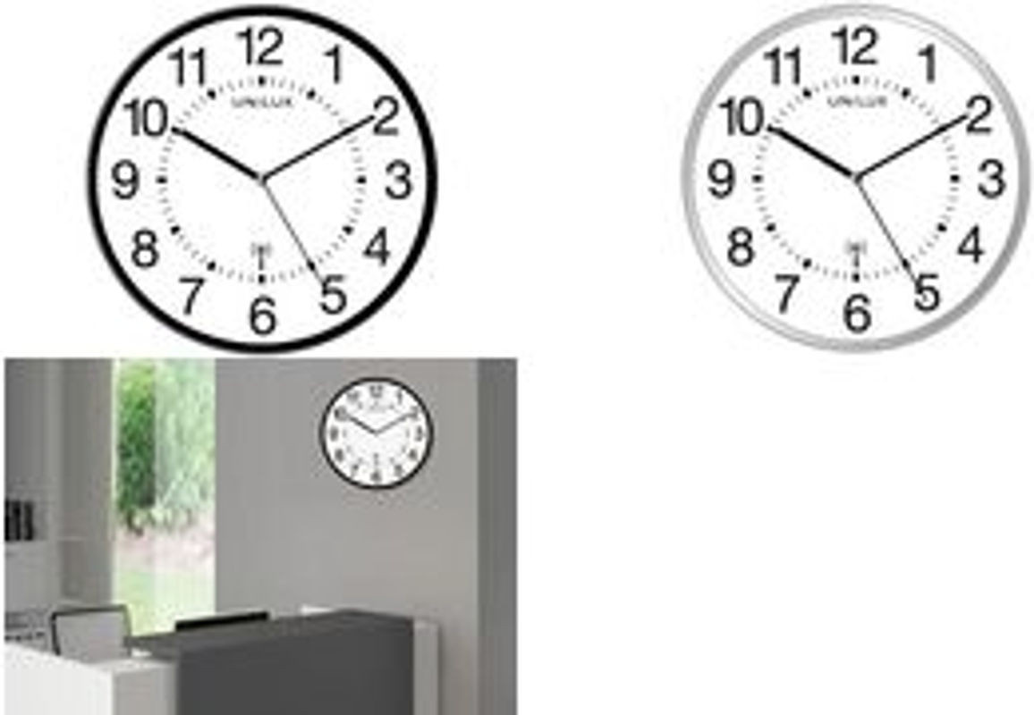 UNiLUX Wanduhr MAXI WAVE Funkuhr in Silber, rund, Durchmesser: 40 cm - Bild 1
