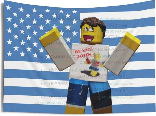 John Shedletsky Wandteppich mit amerikanischer Flagge, Mehrfarbig, Rechteckig - Bild 1