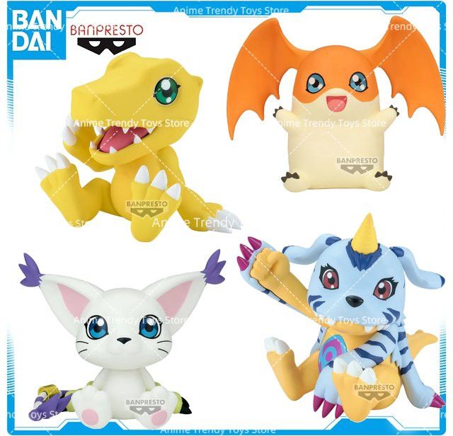 Bandai Banpresto Agumon Sofubi Figur aus Digimon Adventure in Gelb und Himmelblau - Bild 1