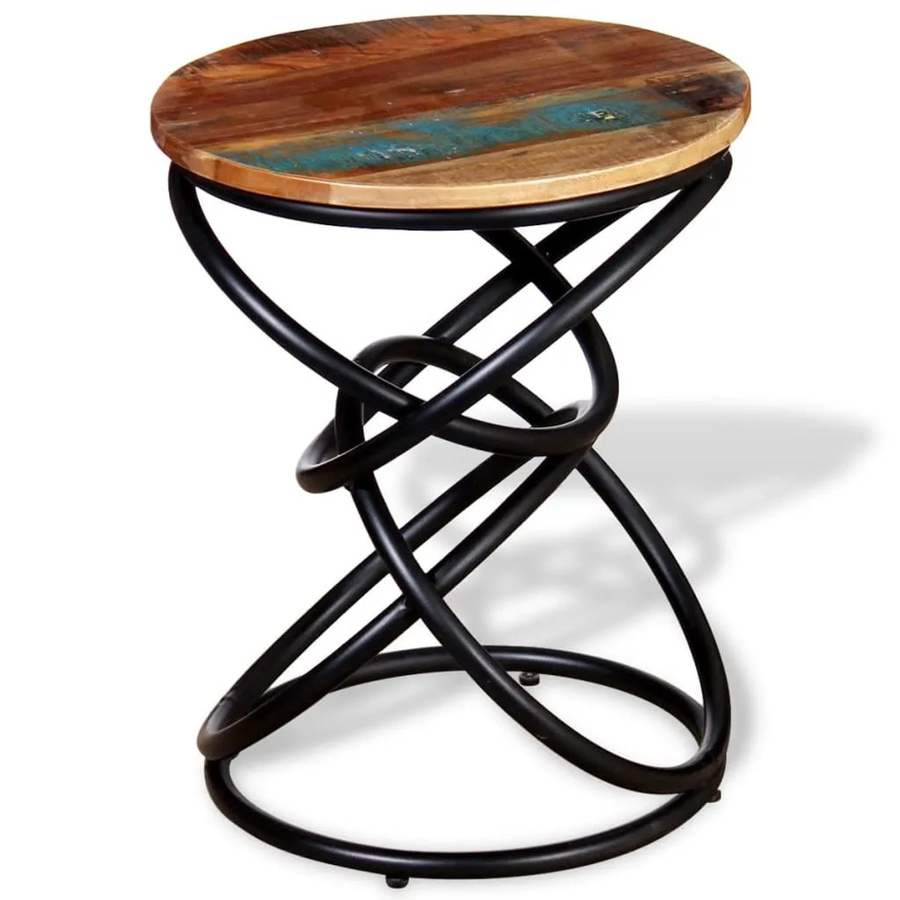 vidaXL Beistelltisch aus Massivholz in Antikstil, braun, rund, B/T/H: 50 x 40 x 40 cm - Bild 2