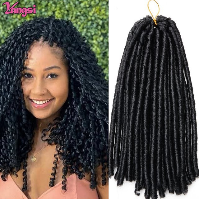 Full Star Faux Locs Häkelzöpfe, schwarz braun - Bild 1