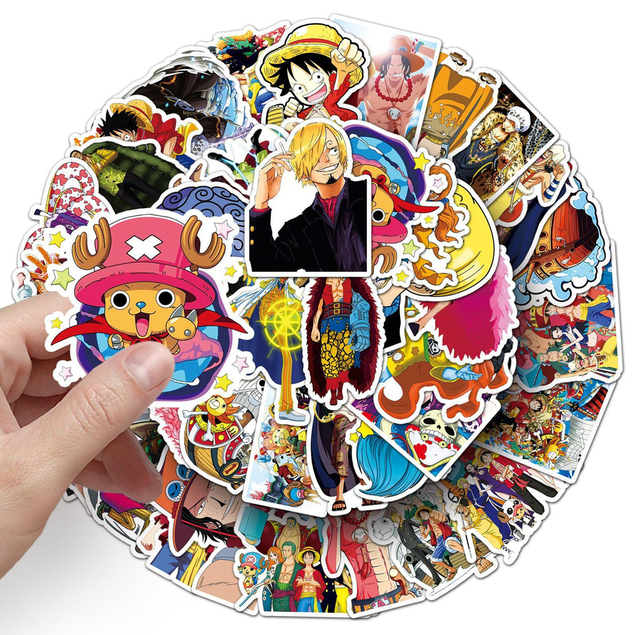 Bandai One Piece Anime Aufkleber Cartoon Charaktere 50-teiliges Set - Bild 2