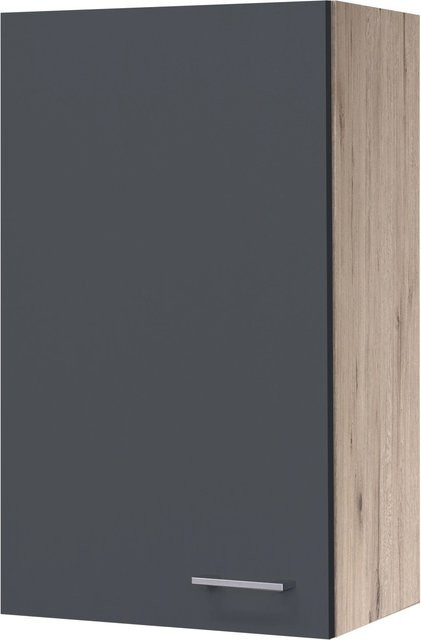 Flex-Well Küchen-Oberschrank Morena in Basaltgrau-San Remo Eiche, B/H/T: 50 x 89 x 32 cm - Bild 1