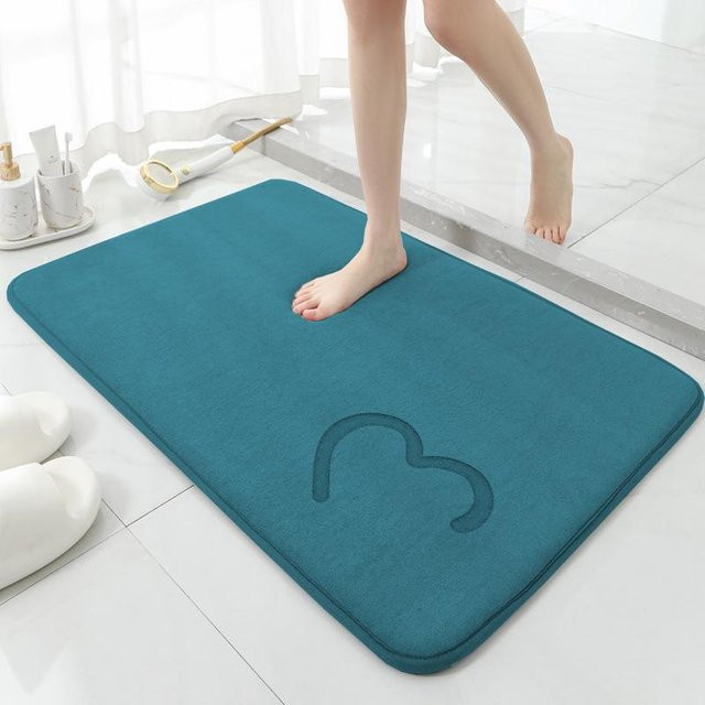 Yiran Furniture Line Love Fußmatte für das Badezimmer, rutschfest und saugfähig, Polyester, B/B: 40 x 60 cm - Bild 1