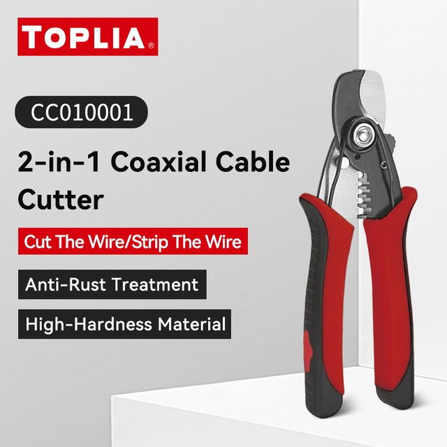 TOPLIA Multitool Abisolierzange und Kabelschneider in Rot für 0-70mm2 - Bild 1