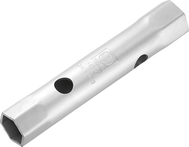 LUX-TOOLS Rohrsteckschlüssel aus Stahl in Silber, 24 mm x 27 mm - Bild 1