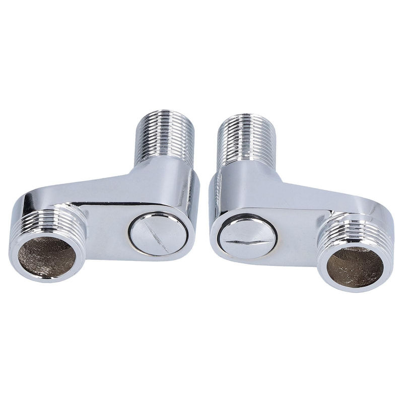 TOMTOP JMS Brausearmatur mit Schwenkarm-Adapter für Kalt- und Warmwasser, Wandmontage, Messing, Farbe: Grau/Silber - Bild 4