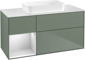 V&B Waschtischunterschrank Finion mit Wandbeleuchtung, Farbe Weiß Matt Lackiert, B/T/H: 120 x 60 cm - Bild 1