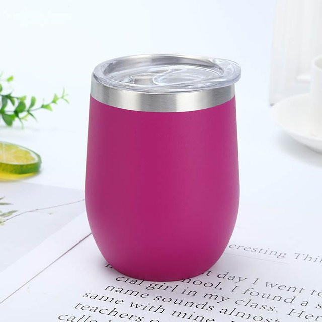 My Peers Doppelwandiger Weinbecher aus Edelstahl, vakuumisoliert, 355 ml, grau - Bild 1