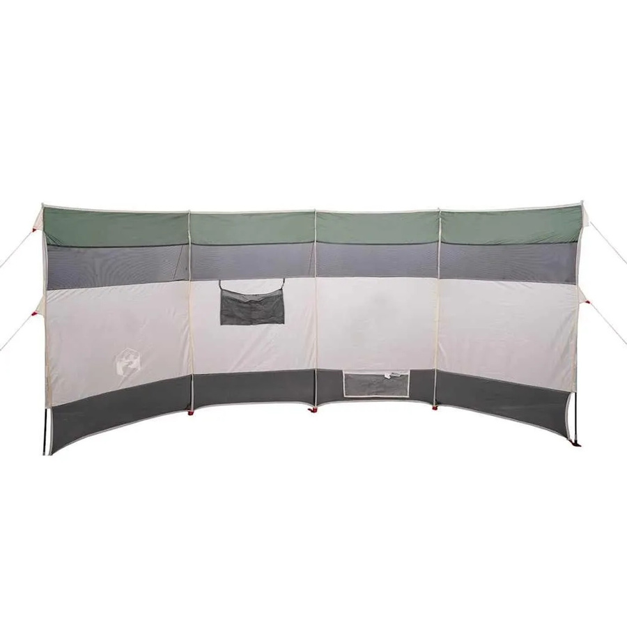 vidaXL Camping-Windschutz Grün B/H/T: 366 x 152 x 152 cm Wasserdicht aus Polyester und Metall - Bild 2